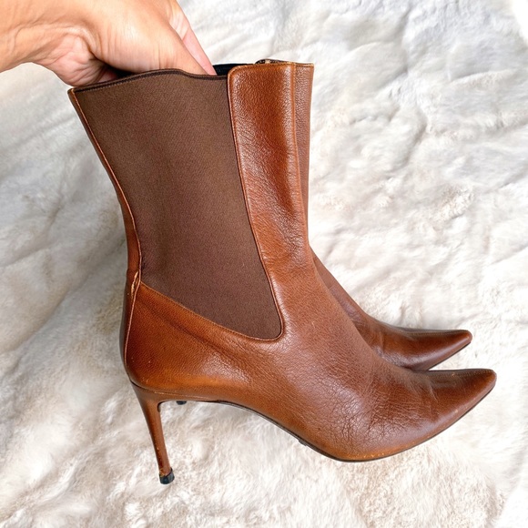 Dolce & Gabbana Shoes - 🍂 DOLCE & GABBANA TAN GENUINE LEATHER ANKLE BOOTS!